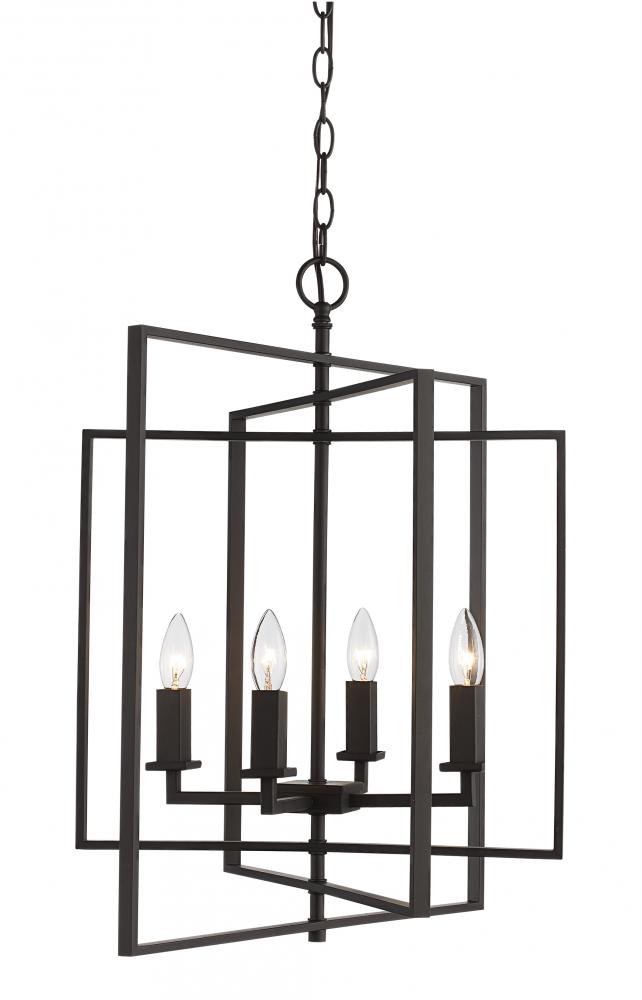 4LT-CUBE CHANDELIER MED-ROB